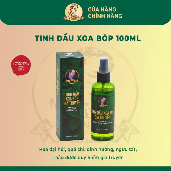 Tinh dầu xoa bóp Lê Văn Một 100ml - Hình ảnh 2
