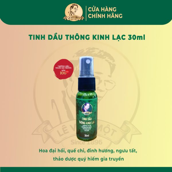 Tinh dầu Thông Kinh Lạc Lê Văn Một 30ml - Hình ảnh 2