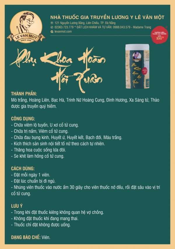 PHỤ KHOA HOÀN HỒI XUÂN - Hình ảnh 2